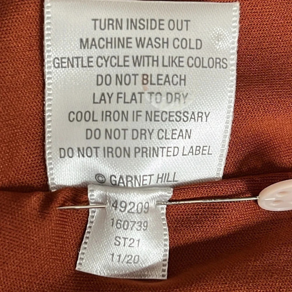 Garnet Hill Mock Neck Knit Maxi Dress in Rust - Size XS - Picture 10 of 10